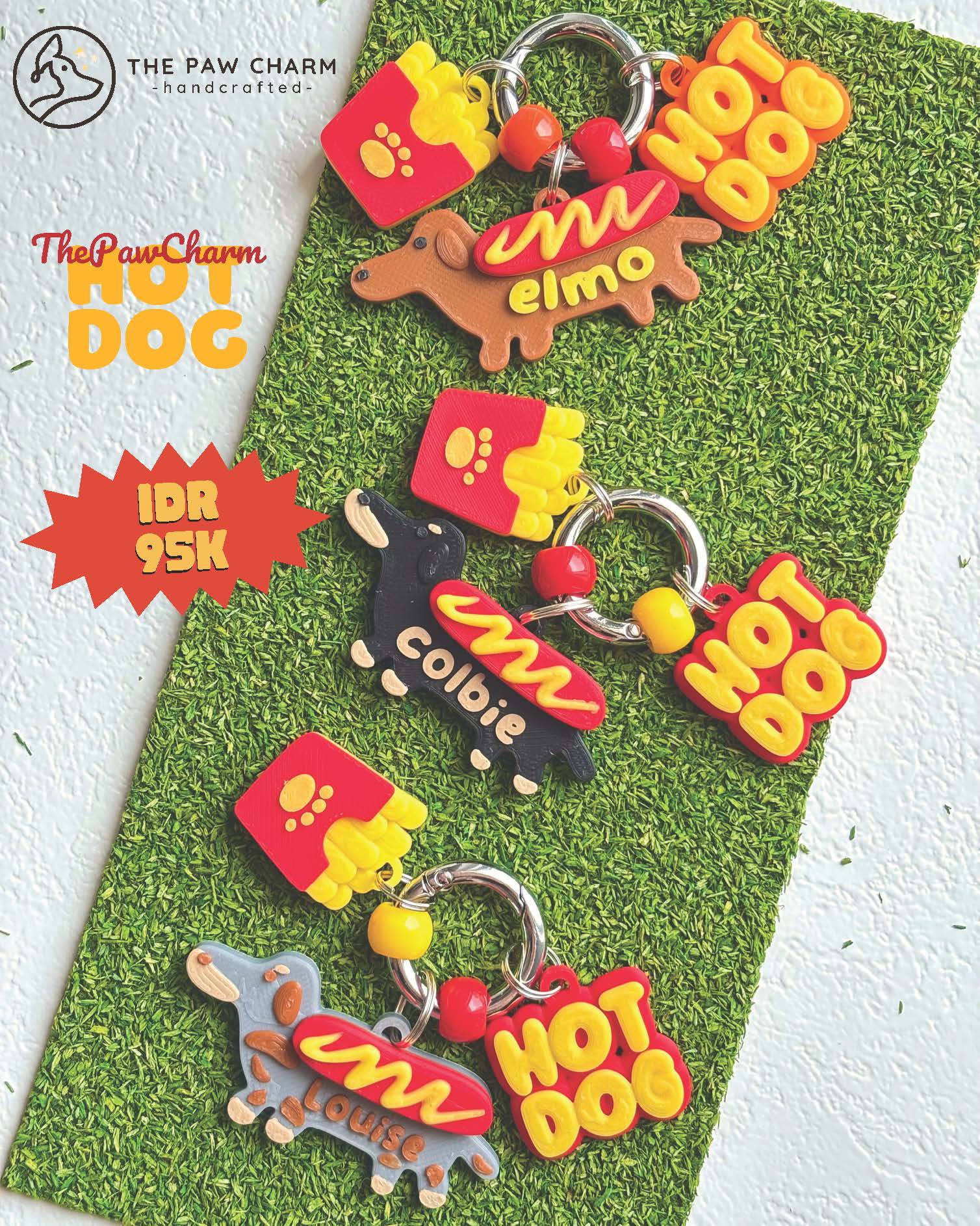 Hot Dog Pet Charm