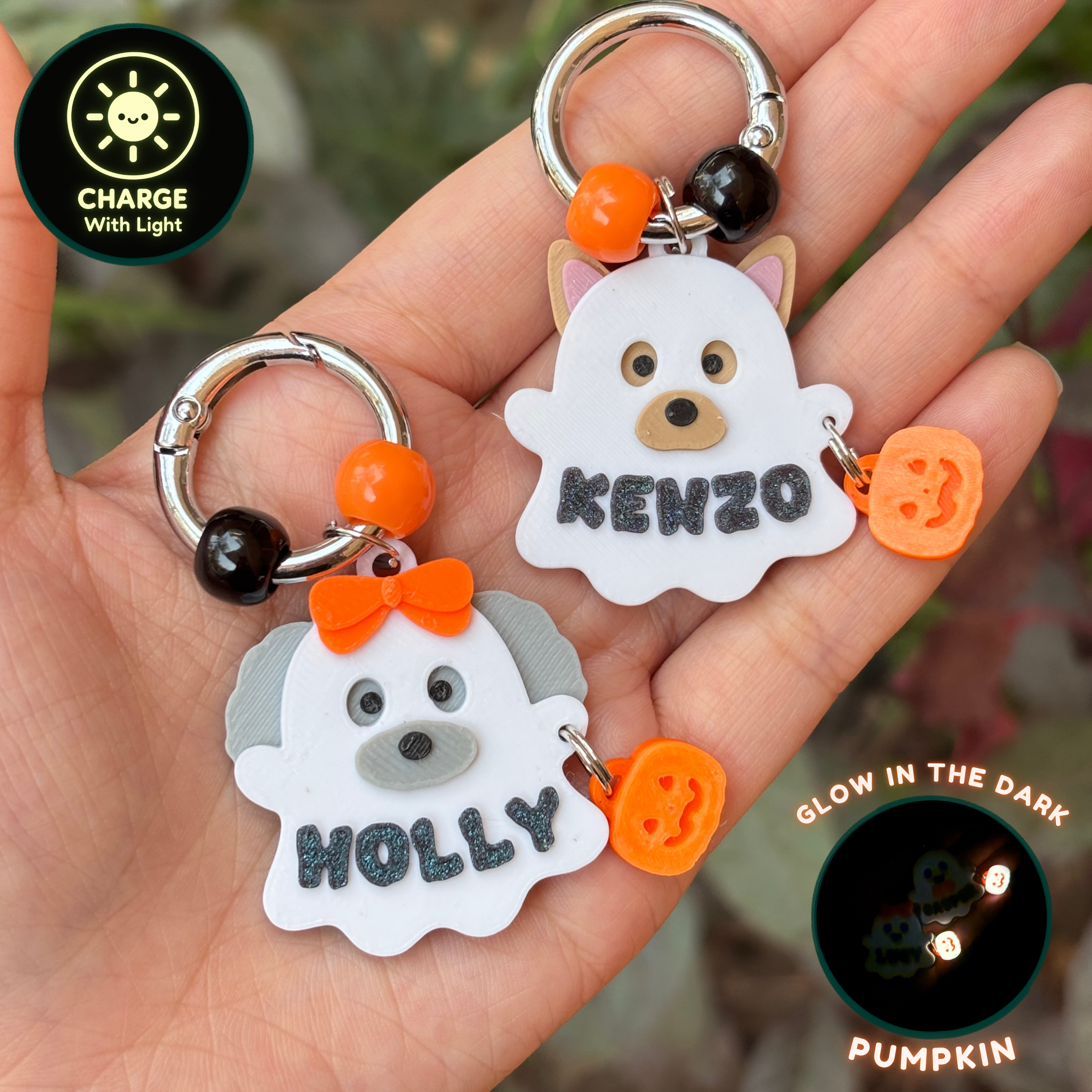 Ghost Pup (Glow in the dark)  - Pet Charm